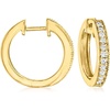 image:imageRossSimons 025 ct tw Diamond Hoop Earrings With Beaded Edge in 18kt Gold Over Sterling