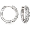 image:imageRossSimons 034 ct tw Diamond Huggie Hoop Earrings in Sterling Silver