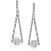 image:imageRossSimons 050 ct tw Diamond Cluster Drop Earrings in Sterling Silver