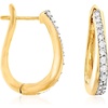 image:imageRossSimons 050 ct tw Diamond Hoop Earrings in 18kt Gold Over Sterling
