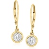 image:imageRossSimons 100 ct tw Diamond BezelSet Drop Earrings in 14kt Yellow Gold