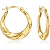 image:imageRossSimons 14kt Yellow Gold Twisted Hoop Earrings