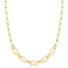 image:imageRossSimons 18kt Gold Over Sterling Enlarged Paper Clip Link NecklaceNo Gemstone