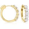 image:imageRossSimons 200 ct tw Round BrilliantCut Diamond 5Stone Hoop Earrings in 14kt Yellow Gold