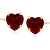 image:imageRossSimons 450 ct tw Garnet Heart Martini Stud Earrings in 14kt Yellow Gold