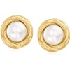 image:imageRossSimons 885mm Cultured Pearl Love Knot ClipOn Earrings in 18kt Gold Over Sterling