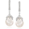 image:imageRossSimons 995mm Cultured Pearl and 12 ct tw Diamond Drop Earrings in Sterling Silver
