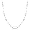 image:imageRossSimons Charles Garnier 25 ct tw CZ Paper Clip Link Necklace in Sterling Silver 17 inches