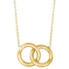 image:imageRossSimons Italian 14kt Yellow Gold Interlocking Circle NecklaceNo Gemstone