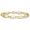 image:imageRossSimons Italian 14kt Yellow Gold Paper Clip Link Braceletno gemstone