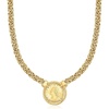 image:imageRossSimons Italian 18kt Gold Over Sterling Replica Lira Coin Byzantine NecklaceNo Gemstone