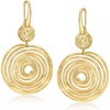 image:imageRossSimons Italian 18kt Gold Over Sterling Spiral Drop Earrings