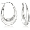 image:imageRossSimons Sterling Silver Graduated Hoop Earrings