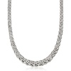 image:imageRossSimons Sterling Silver Graduated WheatLink NecklaceNo Gemstone