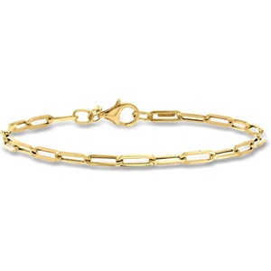 image:imagePure Collection by RossSimons Italian 14kt Yellow Gold Paper Clip Link Braceletno gemstone