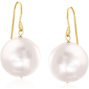 image:imageRossSimons 11mm Cultured Pearl Drop Earrings in 14kt Yellow Gold