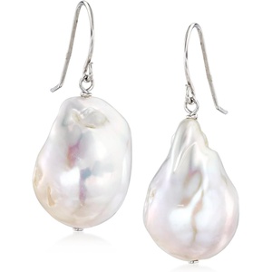 image:imageRossSimons 1213mm Cultured Baroque Pearl Drop Earrings in Sterling Silver