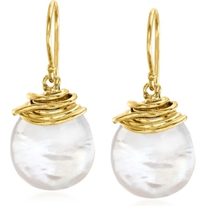 image:imageRossSimons 1213mm Cultured Coin Pearl Drop EarringsWhite