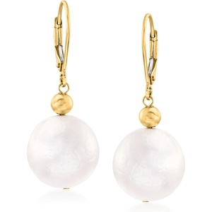 image:imageRossSimons 1314mm Cultured Pearl Drop Earrings in 14kt Yellow Gold