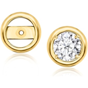 image:imageRossSimons 14kt Yellow Gold Bezel Earring Jackets