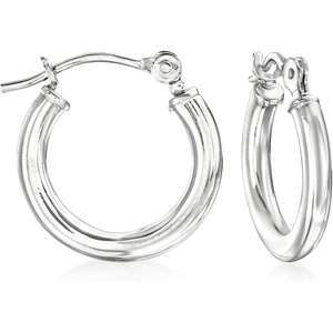image:imageRossSimons 15mm 14kt White Gold Small Hoop Earrings