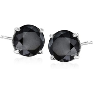 image:imageRossSimons 200 ct tw Black Diamond Stud Earrings in 14kt White Gold