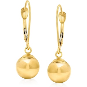 image:imageRossSimons 8mm 14kt Yellow Gold Bead Drop Earrings