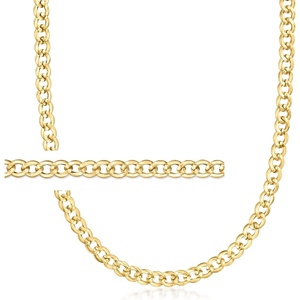 image:imageRossSimons Italian 6mm 18kt Yellow Gold CurbLink NecklaceNo Gemstone
