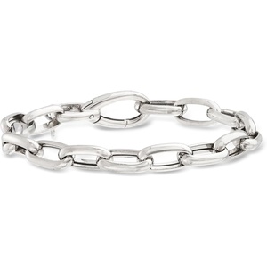 image:imageRossSimons Italian Sterling Silver Paper Clip Link Braceletno gemstone