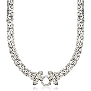 image:imageRossSimons Sterling Silver Byzantine Necklace With Black OnyxOnyx