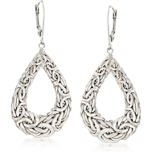 image:imageRossSimons Sterling Silver Byzantine Open Teardrop Earrings