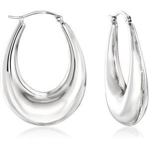 image:imageRossSimons Sterling Silver Graduated Hoop Earrings