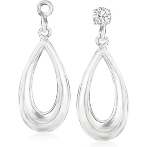 image:imageRossSimons Sterling Silver Teardrop Earring Jackets