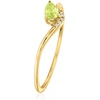 image:imagePure Collection by RossSimons 020 Carat Peridot Ring With Diamonds in 14kt Yellow GoldPeridot
