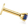 image:imagePure Collection by RossSimons 020 Carat Sapphire Single FlatBack Stud Earring in 14kt Yellow Gold