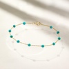 image:imagePure Collection by RossSimons 335mm Turquoise Bead Station Bracelet in 14kt Yellow GoldStabilized Turquoise