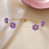 image:imagePure Collection by RossSimons 500 ct tw Amethyst Flower Station Bracelet in 14kt Yellow GoldAmethyst