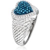 image:imageRossSimons 025 ct tw Blue Diamond Heart Ring in Sterling SilverDiamond