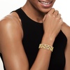 image:imageRossSimons 050 ct tw Diamond Floral Filigree Cuff Bracelet in 18kt Gold Over SterlingDiamond