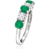image:imageRossSimons 060 ct tw Emerald and 50 ct tw LabGrown Diamond Ring in 14kt White GoldDiamond