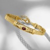 image:imageRossSimons 070 Carat Garnet Filigree Bracelet in 18kt Gold Over Sterling 7 inches