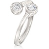 image:imageRossSimons 070 ct tw BezelSet Diamond Bypass Ring in PlatinumDiamond