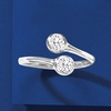 image:imageRossSimons 070 ct tw BezelSet Diamond Bypass Ring in PlatinumDiamond