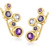 image:imageRossSimons 080 ct tw BezelSet MultiGemstone Ear Climbers in 18kt Gold Over Sterling
