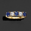 image:imageRossSimons 080 ct tw Sapphire and 50 ct tw LabGrown Diamond Ring in 14kt Yellow GoldDiamond
