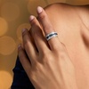 image:imageRossSimons 080 ct tw Sapphire and 65 ct tw White Topaz MultiRow Ring in Sterling SilverSapphire