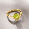 image:imageRossSimons 100 Carat Peridot Curved Ring in 18kt Gold Over SterlingPeridot