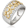 image:imageRossSimons 100 ct tw CZ OpenSpace Bubble Ring in Sterling Silver and 18kt Gold Over SterlingCubic Zirconia