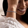 image:imageRossSimons 1000 ct tw Sapphire and 31 ct tw Diamond Tennis Bracelet in Sterling SilverSapphire