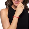 image:imageRossSimons 10mm Red Coral Bead Stretch Bracelet With 14kt Yellow Gold 7 inches